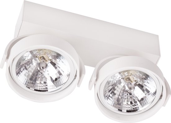 Luminaire en saillie Modern Dual Blanc - 2x G52 Max 50W - Incl. Transformateur excl. Sources lumineuses
