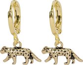 Leopard Oorbellen - Oorbellen met luipaard - Gold Plated