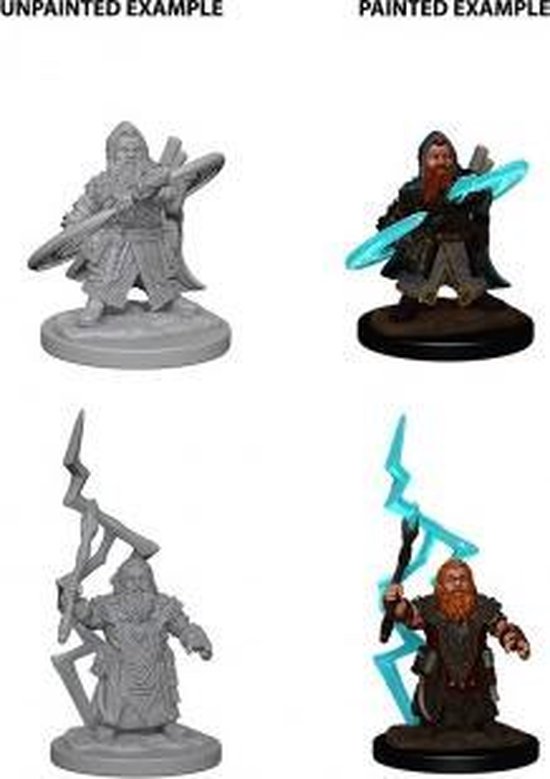 Afbeelding van het spel Pathfinder Deep Cuts Unpainted Miniatures - Dwarf Male Sorcerer