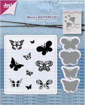 Joy!Crafts snijstencil + stempel Mery's vlinders
