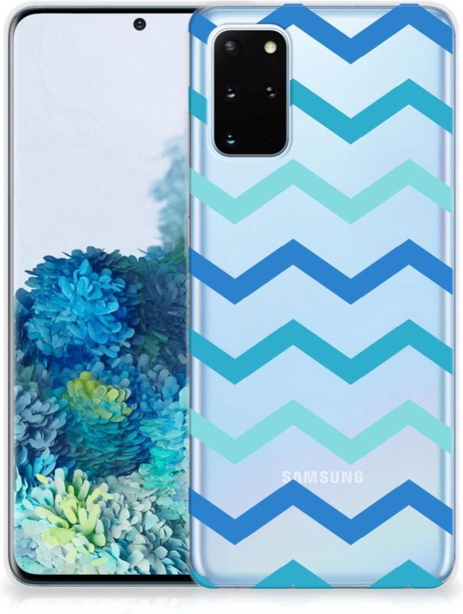 Samsung Galaxy S20 Plus TPU bumper Zigzag Blauw