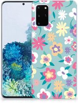 Back Cover Geschikt voor Samsung S20 Plus TPU Siliconen Hoesje Flower Power