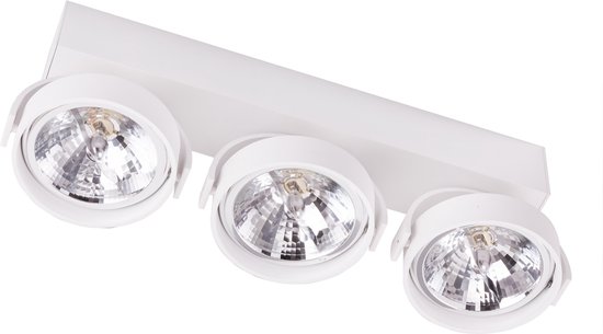 Luminaire triple très moderne en surface blanc - 3x G53 Max. 50W - Incl. Osram Transformer Excl. Sources lumineuses