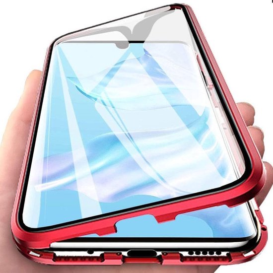 Magnetische case met voor - en achterkant van glas voor de iPhone 11 Pro  (5.8") - rood | bol.com
