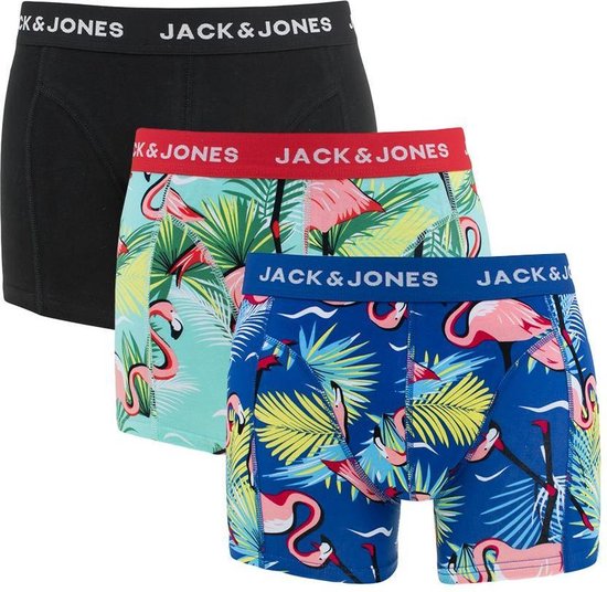 & Jones - heren boxershort 3-pack flamingo multi - S | bol.com
