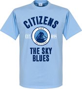 Manchester Established T-Shirt - Licht Blauw - XL