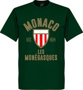 AS Monaco Established T-Shirt - Donker Groen - XXXL