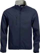 Clique Basic Softshell - Jacket - Donkerblauw - Maat S