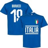 Italië Bonucci 19 Team T-Shirt - Blauw - M
