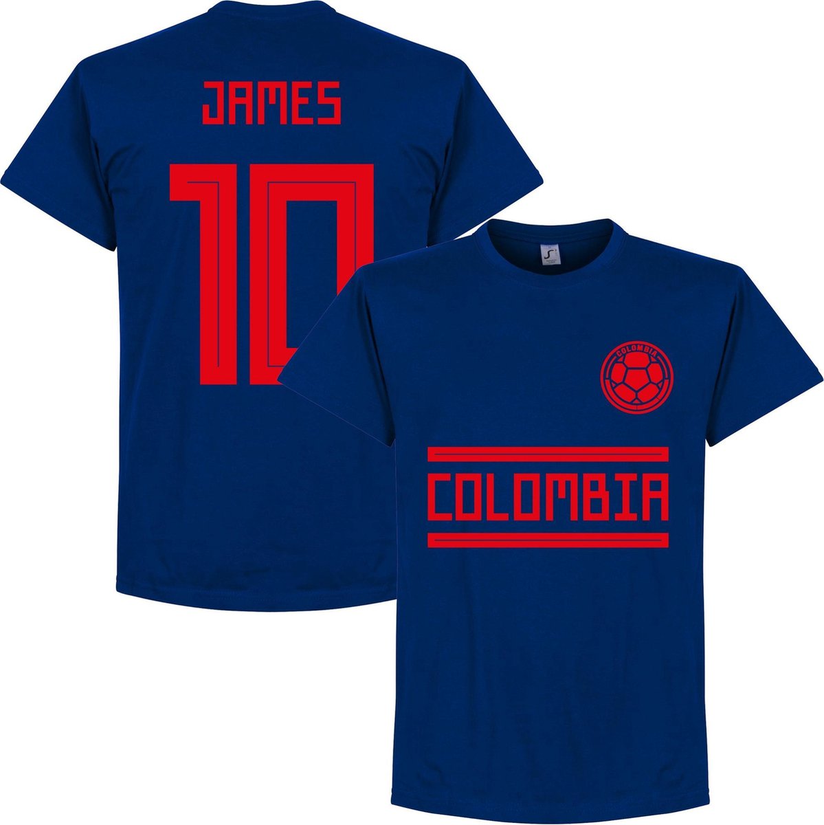Colombia James 10 Team T-Shirt - Navy  - S