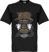 Manchester United Trophy Collection T-Shirt - Zwart - L