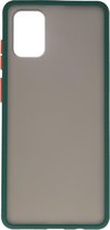Hoesje Geschikt voor de Samsung Galaxy A51 - Hard Case Backcover Telefoonhoesje - Donker Groen