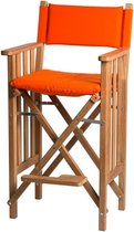 Stuurstoel II Hoog Teak Premium met Oranje kussenset