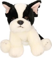 Zittende pluche knuffel Franse bulldog 24 cm