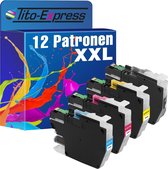 PlatinumSerie 12x inkt cartridge alternatief voor Brother LC3217