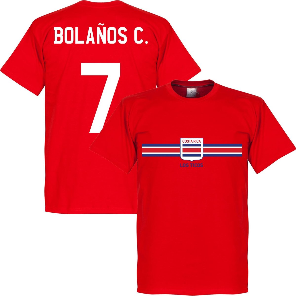 Costa Rica Bolanos C. Team T-Shirt - Rood - 3XL