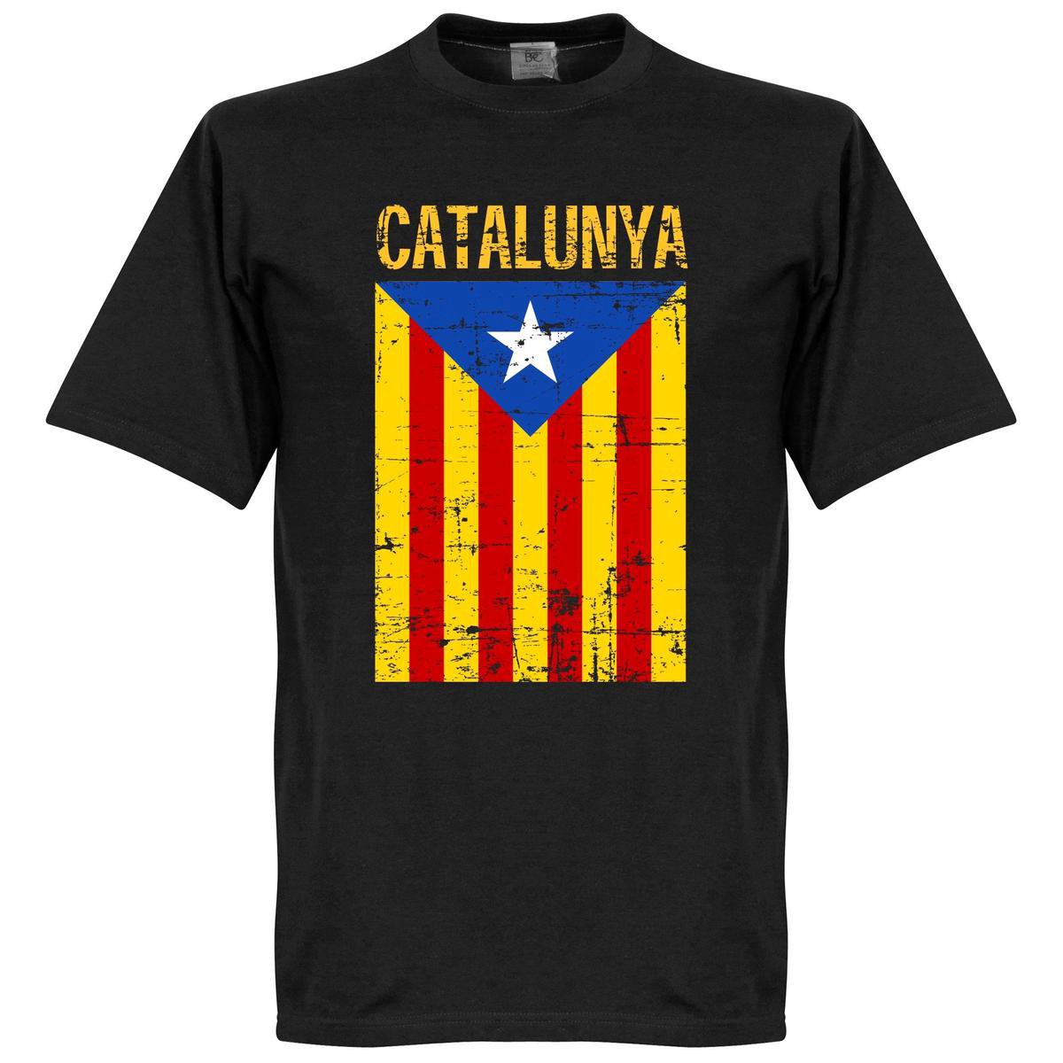 Catalonië Vintage T-Shirt - Zwart - S
