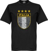 Italie Gold Star Vintage Logo T-shirt - Zwart - 4XL