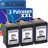 PlatinumSerie 3x gerecyclede inkt cartridges voor HP 304 XL Color