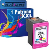 PlatinumSerie 1x gerecyclede inkt cartridges voor HP 304 XL Color vor HP DeskJet 2600, 2620, 2621, 2622, 2624, 2630, 2632, 2633, 2634, 2652, 2655, 2675, 2776, 2677, 2678, 3700, 372