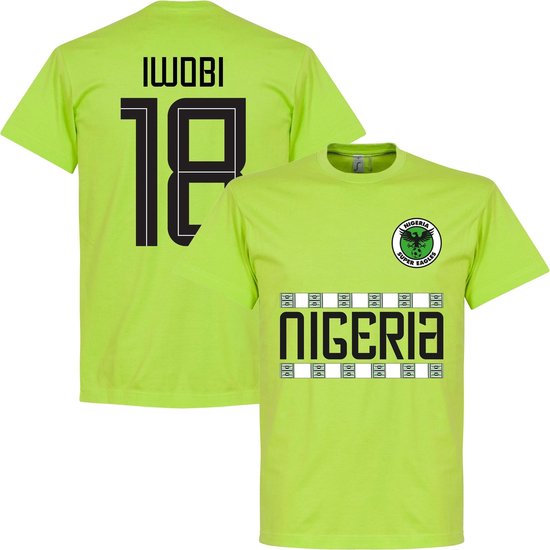 Nigeria Iwobi 18 Team T-Shirt - Licht Groen - L