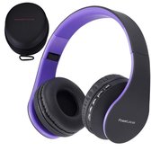 Bol.com PowerLocus P1 draadloze Over-Ear Koptelefoon Inklapbaar - Bluetooth - Met microfoon – Purper aanbieding