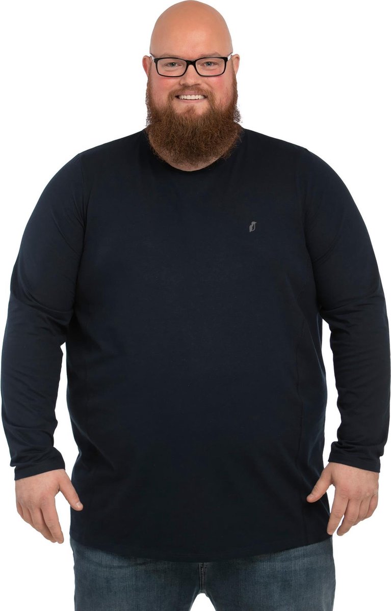 Alca heren T-Shirt Long Sleeve Crew Neck Navy 7XL-B | Grote maten |Buikmaat 161 -166 cm buikomvang | XXXXXXXL