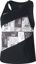 Nike W Pro Intertwist 2 Crop Tank Sporttop Dames - Outdoor Green/Black |  bol.com