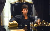 ? Scarface • Tony Montana Chair Canvas 150x100 cm • Foto print op Canvas schilderij ( Wanddecoratie woonkamer / slaapkamer / keuken / kantoor / bar / restaurant ) / Scarface Canvas Schilderijen / Poster