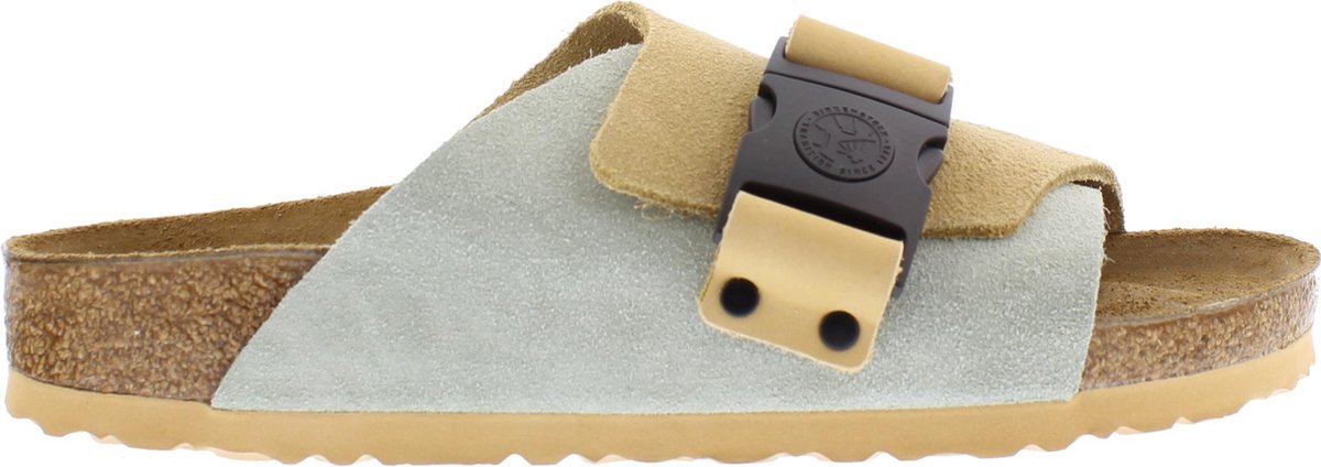 Birkenstock Copenhagen narrow Suede Contrast Dames Slippers Creme