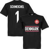 Denemarken Schmeichel Keeper Team T-Shirt - Zwart  - 5XL