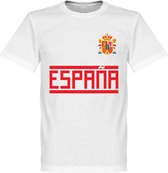 Spanje Team T-Shirt - Wit - 5XL
