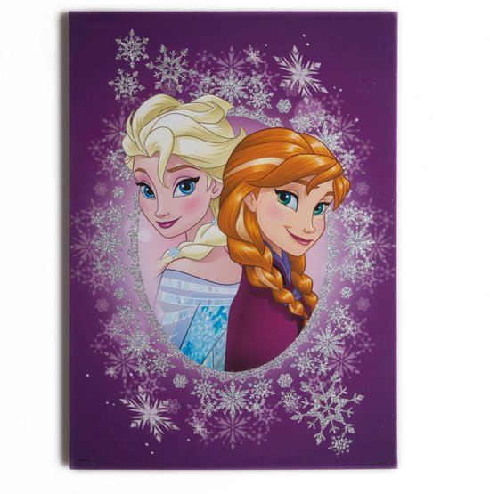Disney Frozen | Elsa & Anna - Canvas met Glitter - 70x50 cm
