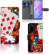 Geschikt voor Samsung Galaxy S20 Wallet Case met Pasjes Casino