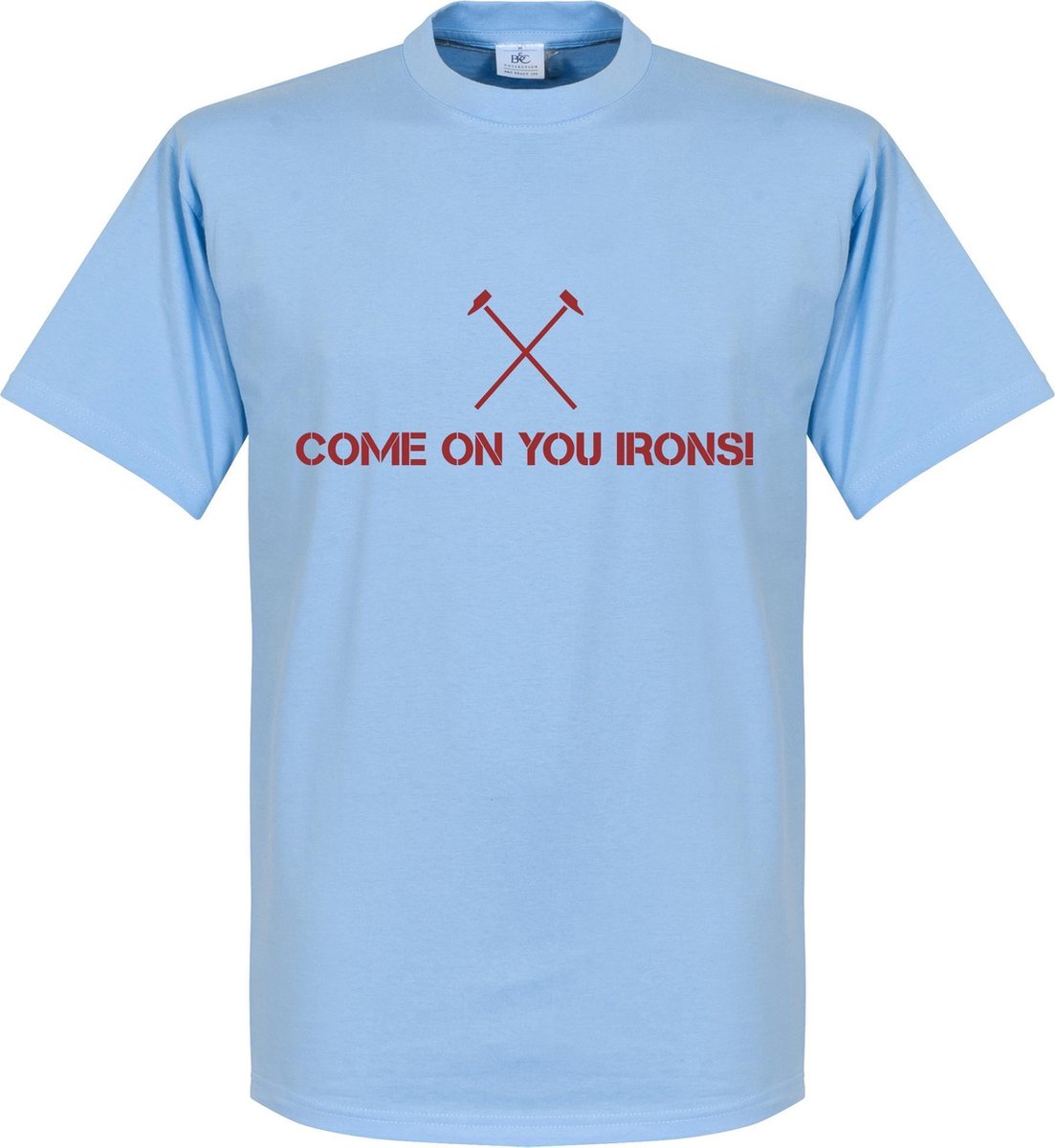 Come On You Irons T-shirt - Lichtblauw - L