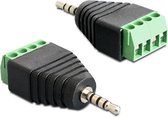 DeLOCK 65454 cable gender changer 2.5mm 4pin Noir, Vert