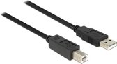 DeLOCK 20m, USB2.0-A - USB2.0-B câble USB USB A USB B Noir