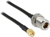 N (v) - RP-SMA (m) inbouw kabel - LMR195/RF195 - 50 Ohm / zwart - 1,5 meter