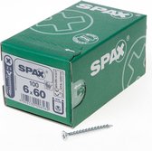 Spax Spaanplaatschroef Verzinkt PK 6.0 x 60 - 100 stuks