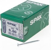 Spax Spaanplaatschroef Verzinkt PK 6.0 x 80 - 100 stuks