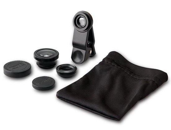 3-in-1 Smartphone / Telefoon Lens Kit - Fish Eye / Macro / Wide Angle Lenzen