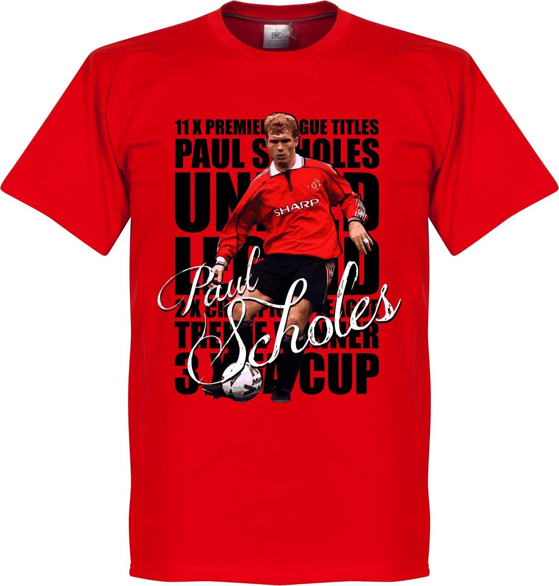 1145x1200.jpg Paul Scholes Legend T-Shirt - Rood - 3XL - Afbeelding 1