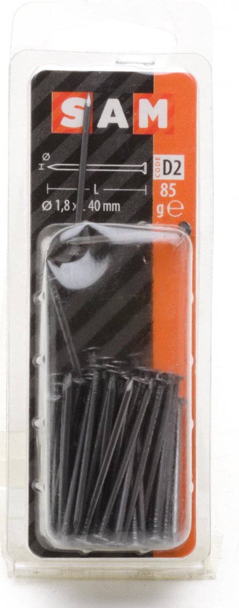 SAM fijne Nagel ronde kop 1.8x40mm 85 stuks