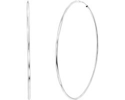 foto van Lucardi Dames Oorbellen 80mm - Oorbellen - Cadeau voor vrouwen - Echt Zilver - Zilverkleurig