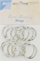 Joy!Crafts • Boekbinders ringen 30mm 12 stuks zilver