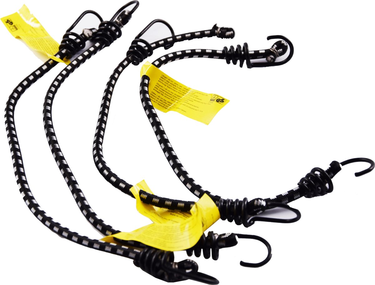 Jumbo snelbinder 100 cm 8mm met karabiner haken 20 KG