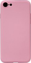 ADEL Siliconen Back Cover Softcase Hoesje Geschikt voor iPhone SE (2022/ 2020)/ 8/ 7 - Roze