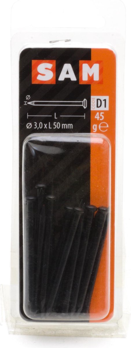 SAM Staalnagel bolverzonken kop 3,0x50mm 45 stuks