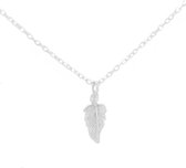 Veer Ketting | Veertje | Feather| Bohemian| Dames ketting | 925 sterling zilver | 50 cm