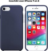 iPhone 7 iPhone 8 en iPhone SE 2020 Telefoonhoesje | Siliconen Soft Touch Smartphone Case | Back Cover Blauw